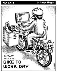 Bike to Work Cartoon