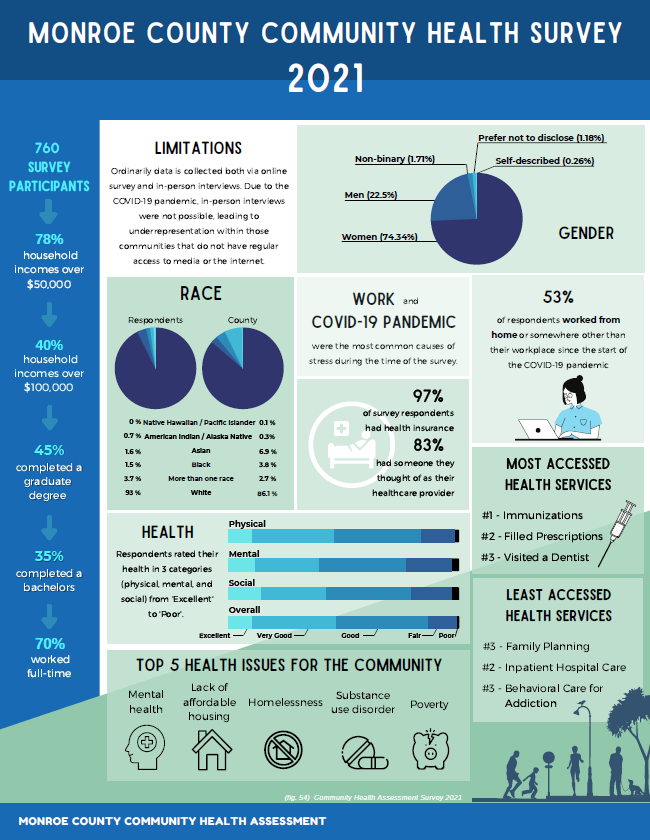 2022 Monroe County Health Assessment Infographic Packet Front Page