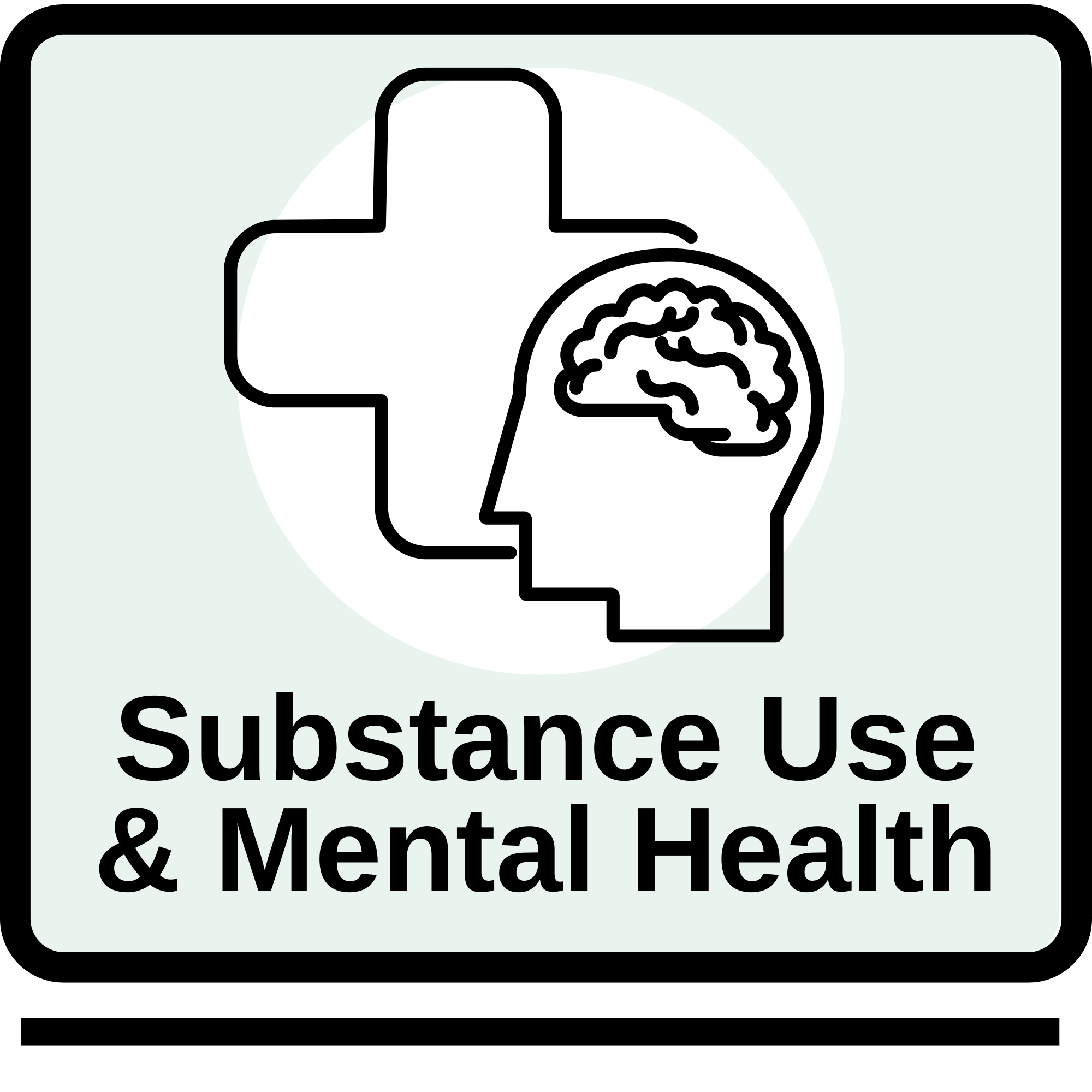 Substance Use & Mental Health button underlined